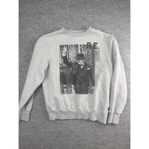 Realm & Empire Sweatshirt Mens Large Gray Winston Churchill Graphic Crewneck